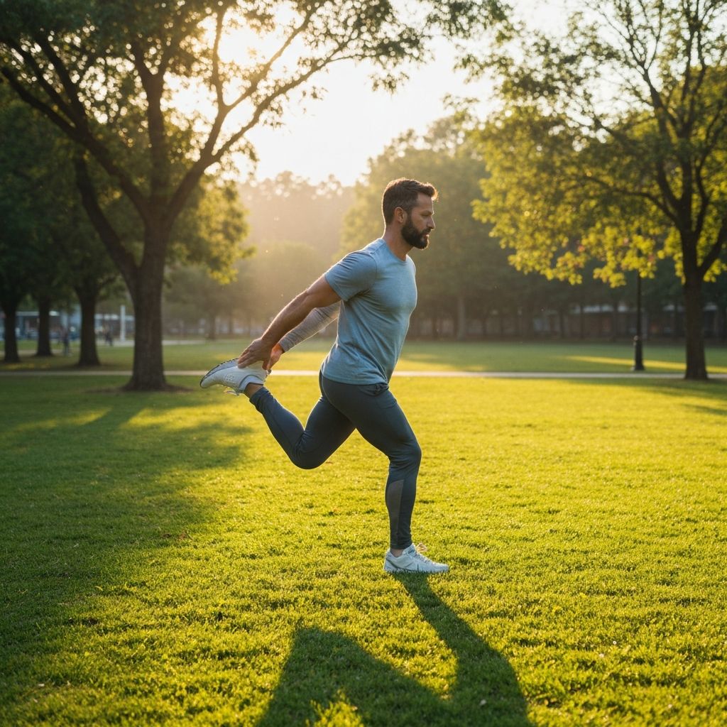 Man engaging in outdoor physical activity